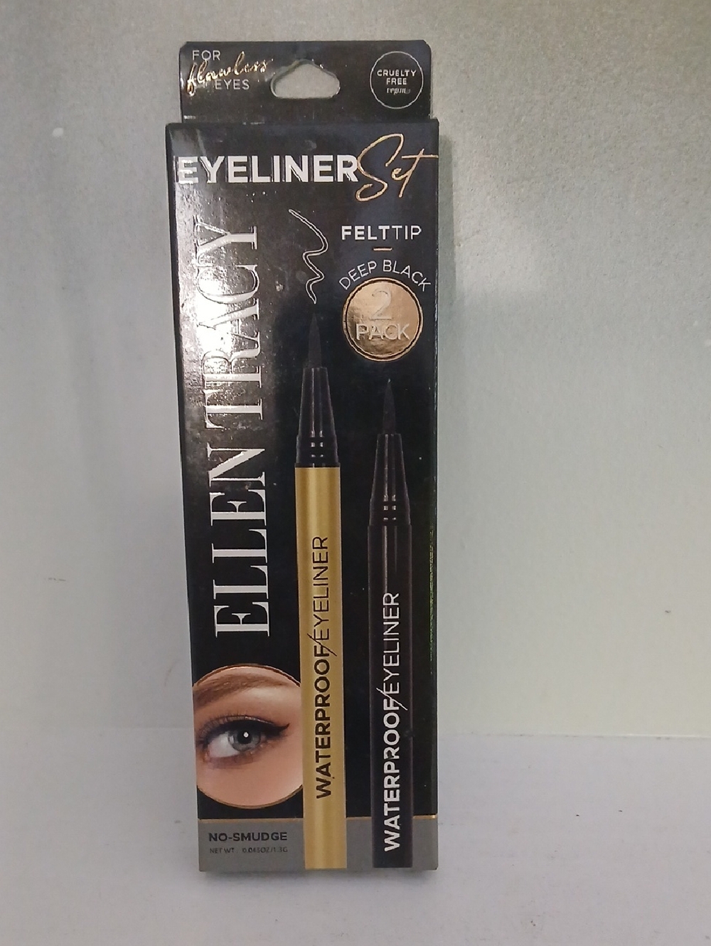 Ellen Tracy Waterproof Felt Tip Eyeliner Duo - Black
